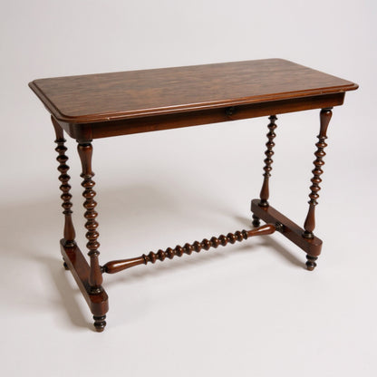 Antique Victorian Mahogany Bobbin Turned Console Table / Side Table 19th Century
